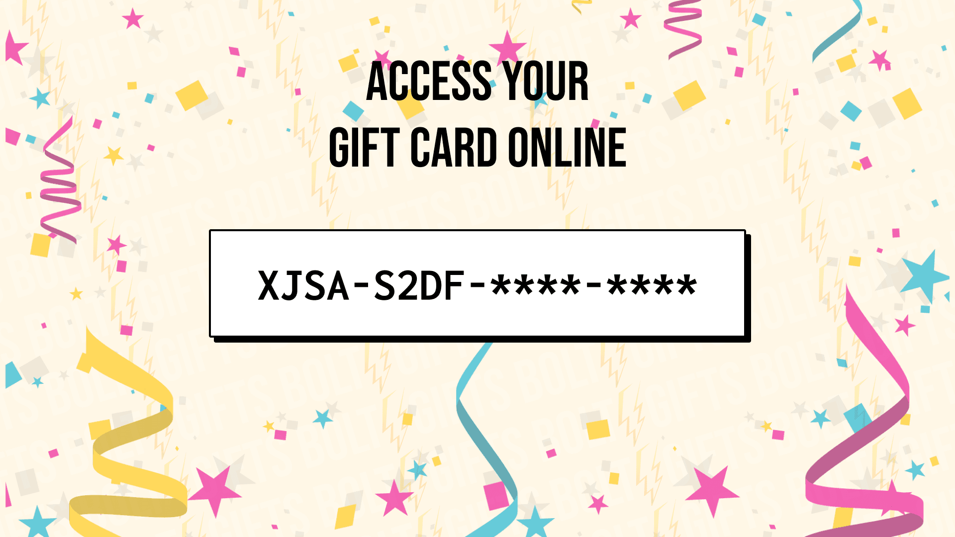 Boltgifts - Access your gift card online